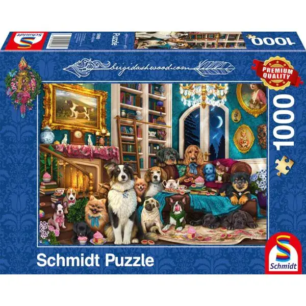 Schmidt Spiele Brigid Ashwood: Party in der Bibliothek, 1.000 Teile Puzzle