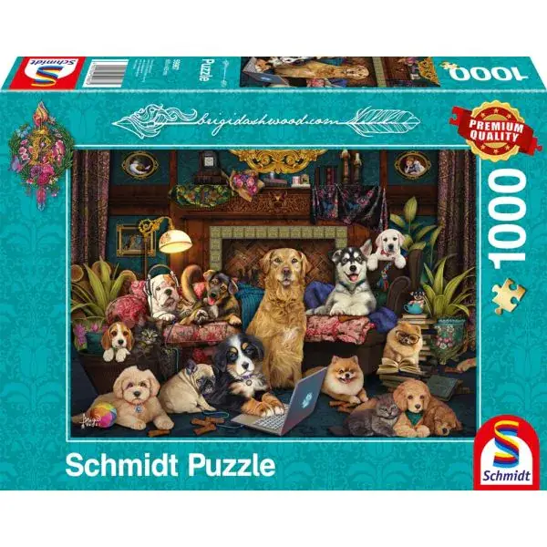 Schmidt Spiele Brigid Ashwood: Bunter Abend im Salon, 1.000 Teile Puzzle