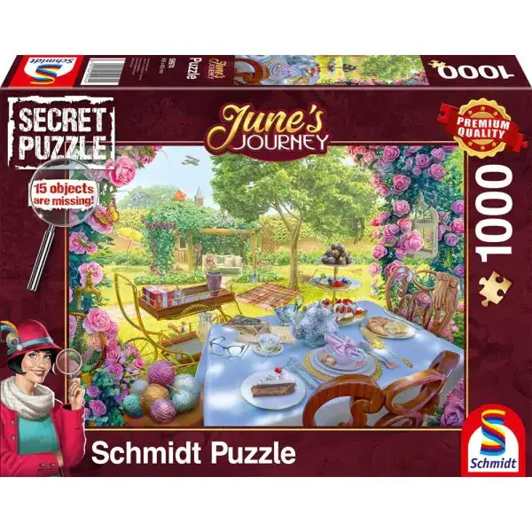 Schmidt Spiele June's Journey: Tee im Garten, 1.000 Teile Puzzle