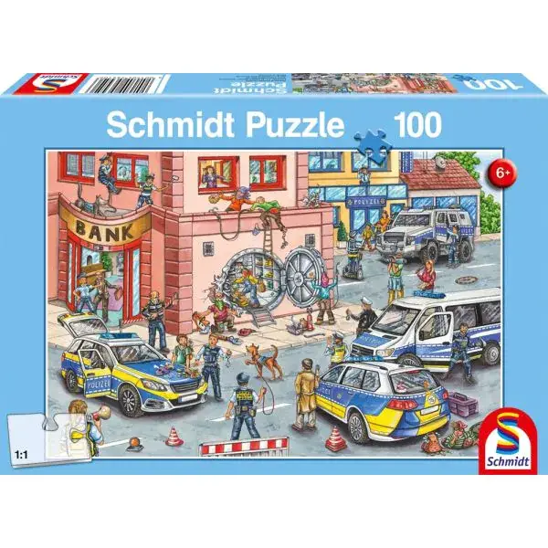 Schmidt Spiele Polizeieinsatz, 100 Teile Kinderpuzzle