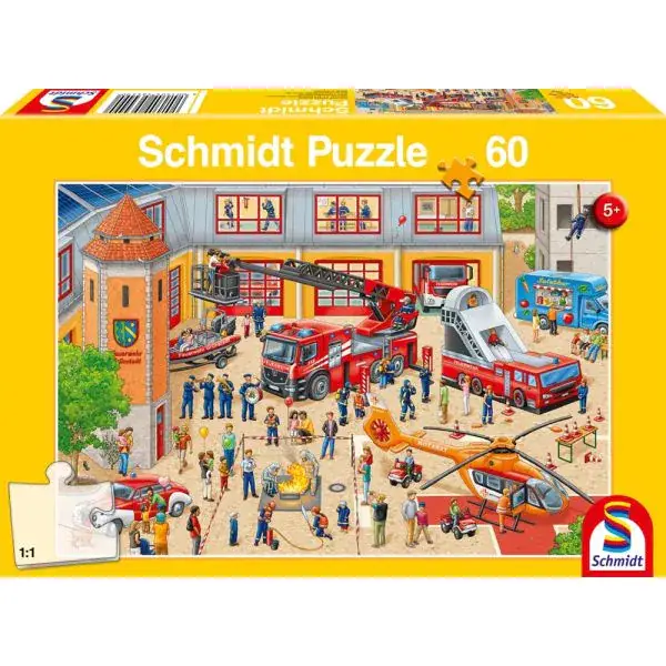 Schmidt Spiele Kindertag auf der Feuerwehrstation, 60 Teile Kinderpuzzle