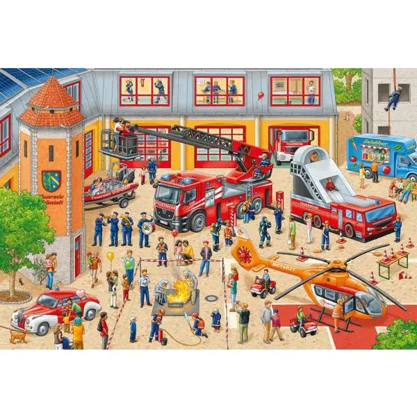 Schmidt Spiele Kindertag auf der Feuerwehrstation, 60 Teile Kinderpuzzle Kostenloser Versand