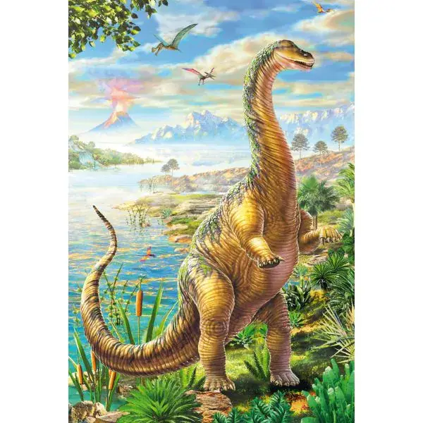 Schmidt Spiele Abenteuer mit den Dinosauriern, 3x48-teiliges Kinderpuzzle Versandkostenfrei
