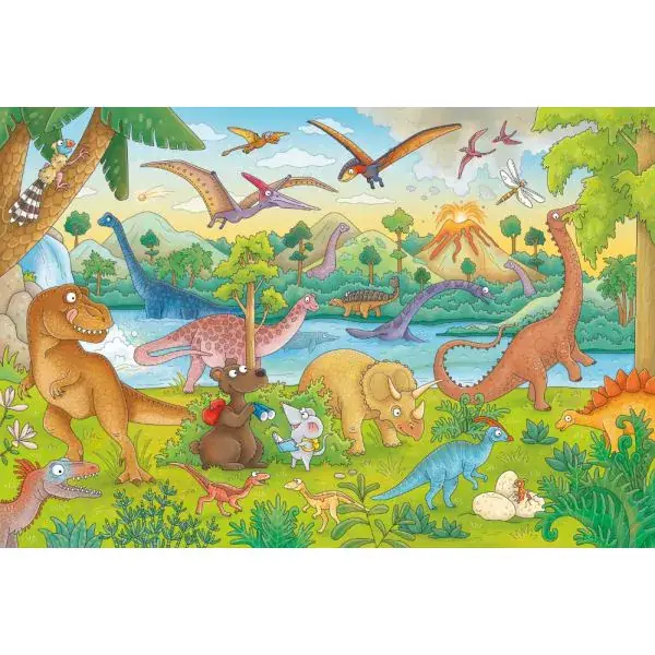 Schmidt Spiele Mauseschlau & Bärenstark: Reise in die Urzeit, 60 Teile Kinderpuzzle mit Add-on (Wissensbüchlein) Online Shopping