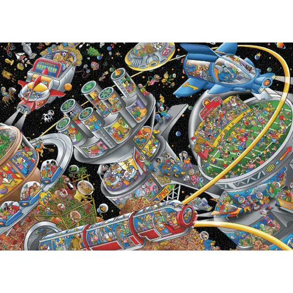 Schmidt Spiele Steve Skelton: Weltall-Kolonie, 1.000 Teile Puzzle Weihnachtsangebot