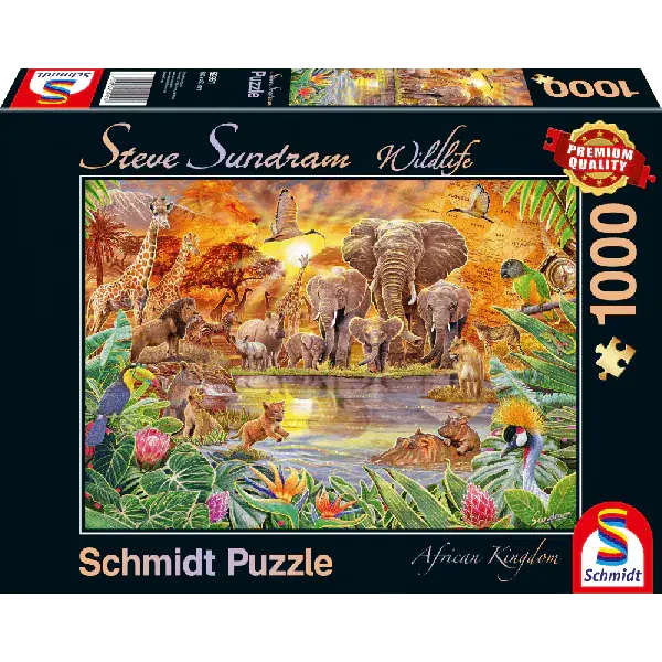 Schmidt Spiele Steve Sundram: Afrikas Tiere, 1.000 Teile Puzzle