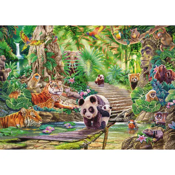 Schmidt Spiele Steve Sundram: Asiatische Tierwelt, 1.000 Teile Puzzle Lagerräumung