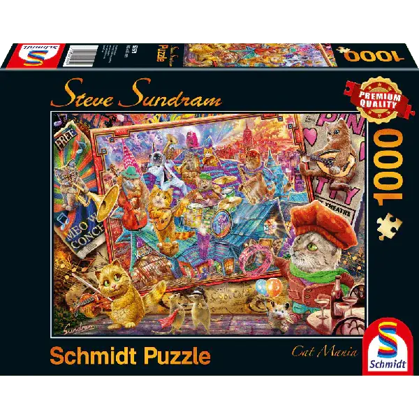 Schmidt Spiele Steve Sundram: Katzenmanie, 1.000 Teile Puzzle Heißer Verkauf