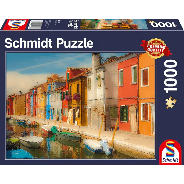 Schmidt Spiele Bunte Häuser der Insel Burano, 1.000 Teile Puzzle Große Rabatte