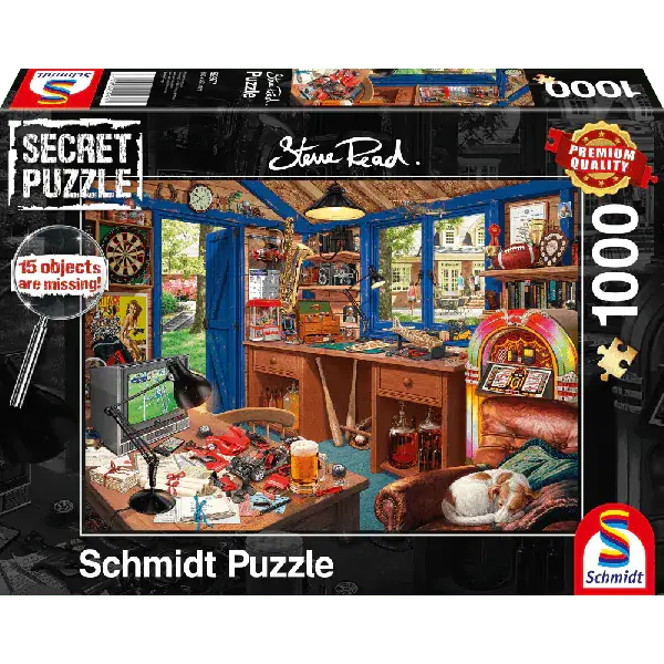Schmidt Spiele Steve Read: Secret Puzzle - Vaters Werkstatt, 1.000 Teile Puzzle