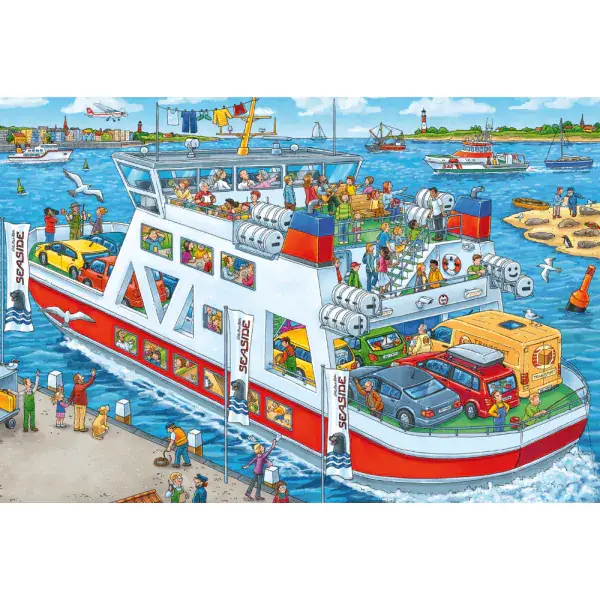 Schmidt Spiele Wo ist das kleine Segelboot? 3x24 Teile Kinderpuzzle Riesige Ersparnisse