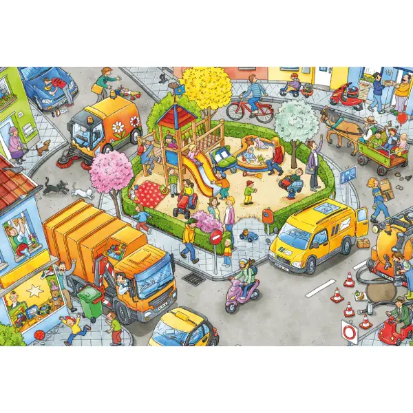 Schmidt Spiele Wo ist das blaue Auto? 3x24 Teile Kinderpuzzle Tiefpreis