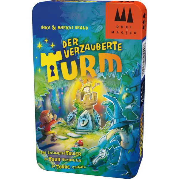 Schmidt Spiele Drei Magier®: Der verzauberte Turm, Reisespiel in der Metalldose