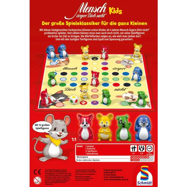 Schmidt Spiele Meine Lieblingsspiele: Mensch ärgere Dich nicht® Kids (mit 3D-Spielfiguren) Fabrikverkauf