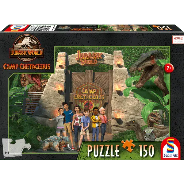 Schmidt Spiele Jurassic World, Camp Cretaceous - Camp Kreidezeit, 150 Teile Kinderpuzzle