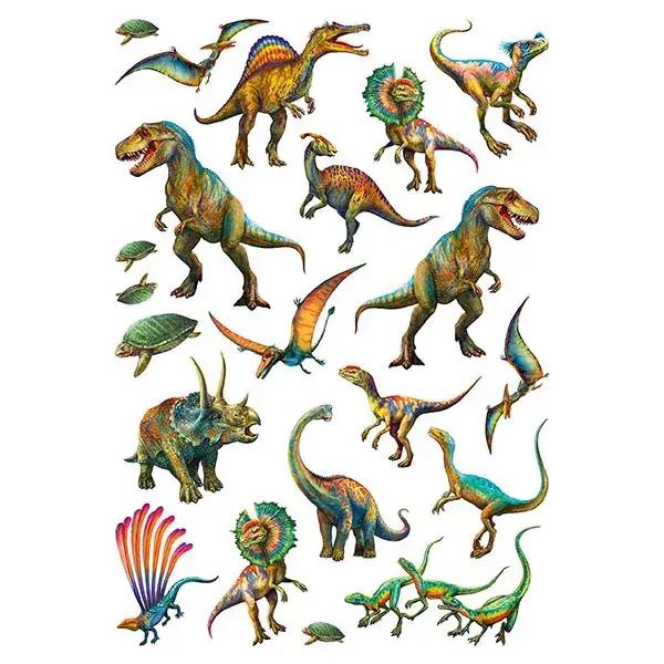 Schmidt Spiele Wilde Dinos, 150 Teile Kinderpuzzle mit Add-on (Tattoos Dinosaurier) Muttertagsangebot