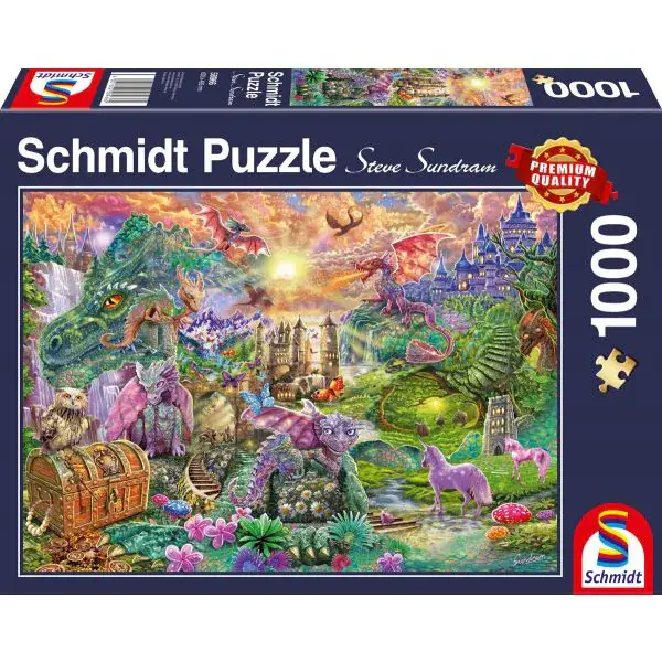 Schmidt Spiele Verzaubertes Drachenland, 1.000 Teile Puzzle