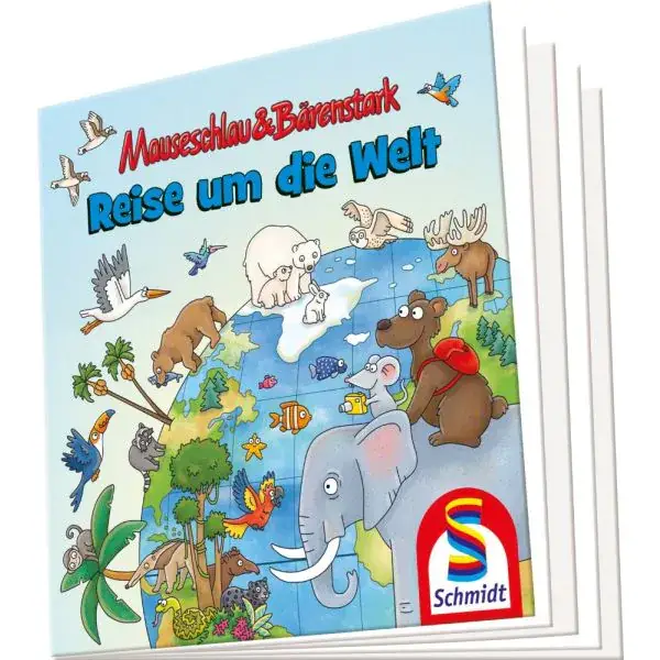 Schmidt Spiele Mauseschlau & Bärenstark: Reise um die Welt, 100 Teile Kinderpuzzle mit Add-on (Wissensbüchlein) Top Angebot