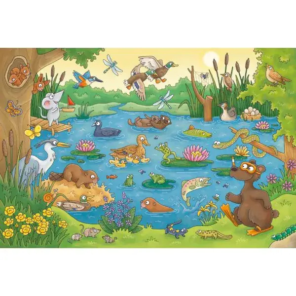 Schmidt Spiele Mauseschlau & Bärenstark: Reise in die Natur, 3x48 Teile Kinderpuzzle mit Add-on (Wissensbüchlein) Saisonale Angebote