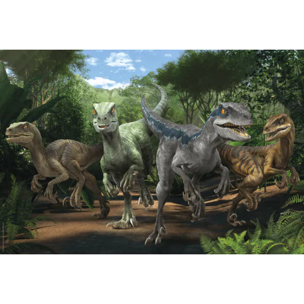 Schmidt Spiele Jurassic World: Camp Cretaceous - Das Velociraptor Rudel, 100 Teile Kinderpuzzle Räumungsverkauf