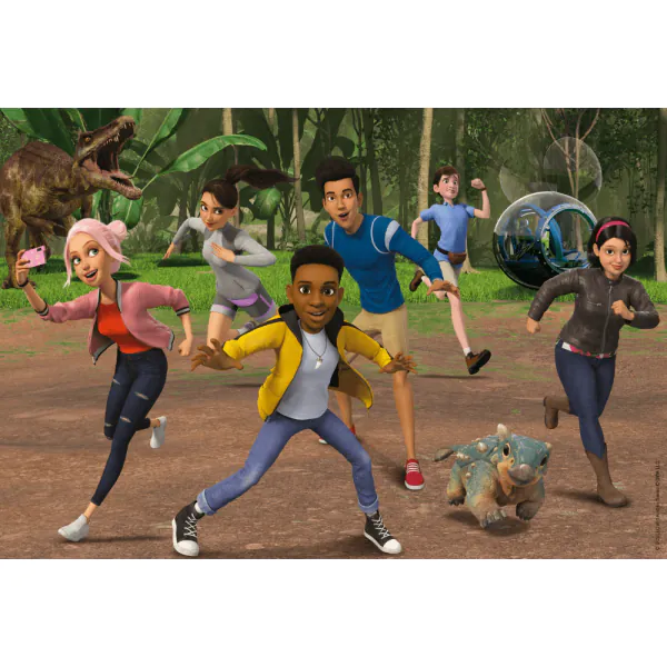 Schmidt Spiele Jurassic World: Camp Cretaceous - Abenteuer auf Isla Nublar, 3x48 Teile Kinderpuzzle Kauf eins, bekomm eins gratis