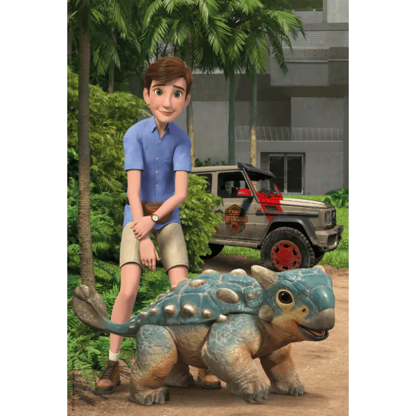 Schmidt Spiele Jurassic World: Camp Cretaceous - Abenteuer auf Isla Nublar, 3x48 Teile Kinderpuzzle Kauf eins, bekomm eins gratis