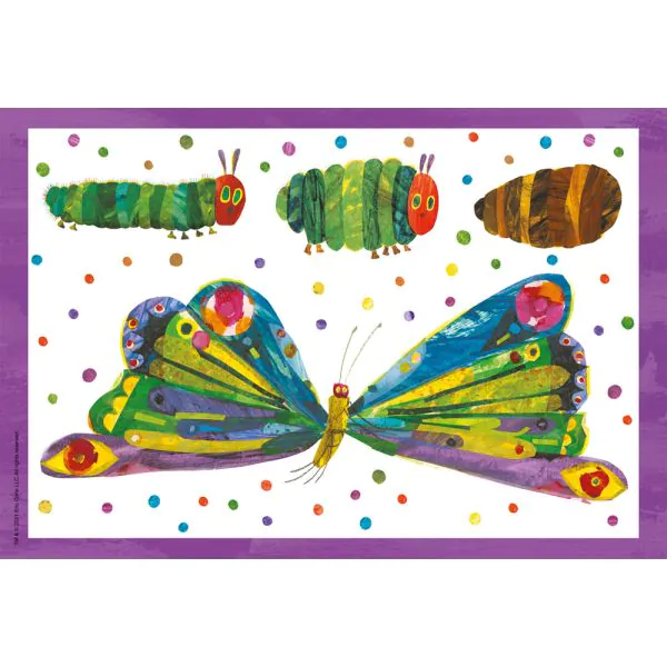 Schmidt Spiele Die kleine Raupe Nimmersatt: Raupe-Kokon-Schmetterling, 3x24 Teile Kinderpuzzle Riesige Ersparnisse