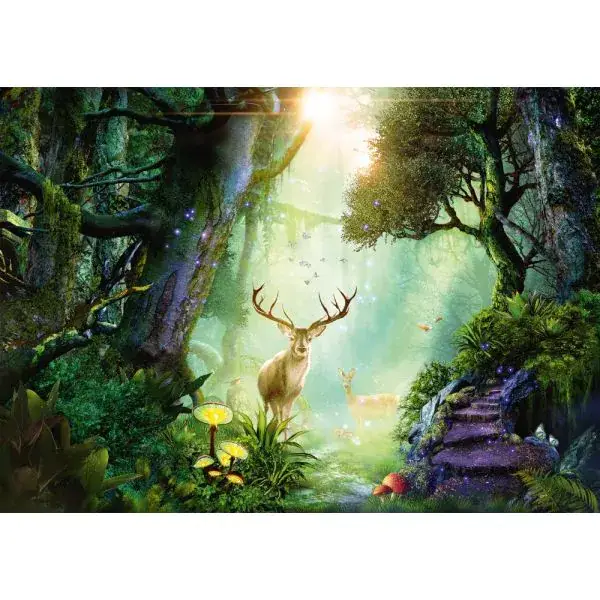 Schmidt Spiele Georgia Fellenberg: Rehe im Wald, 1.000 Teile Puzzle Tiefpreis