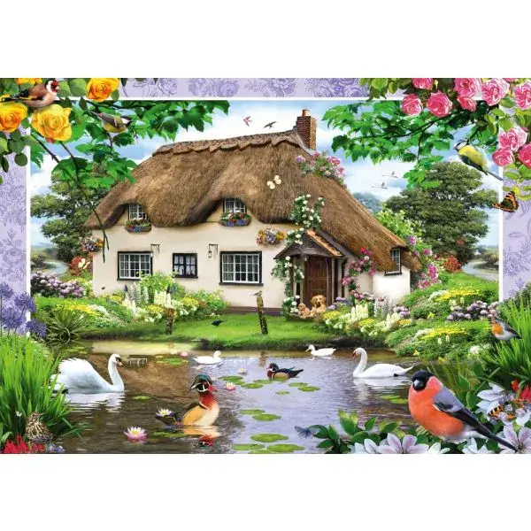 Schmidt Spiele Romantisches Landhaus, 500 Teile Puzzle Letzter Tag