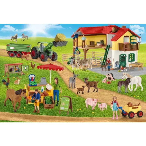 Schmidt Spiele Schleich ®: Farm World - Bauernhof und Hofladen, 100 Teile Kinderpuzzle mit Add-on (Original Figur) Bis zu 55% Rabatt