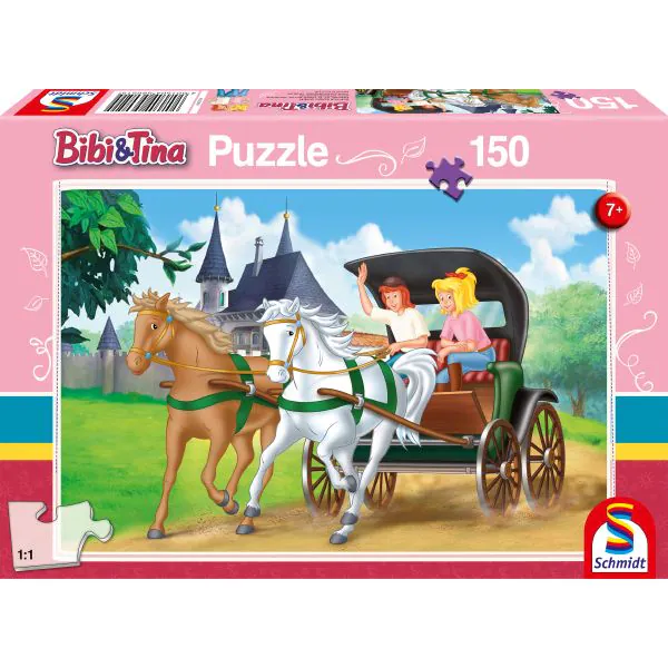 Schmidt Spiele Bibi & Tina: Kutschfahrt, 150 Teile Kinderpuzzle
