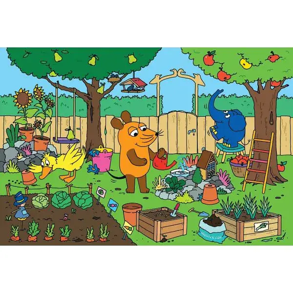 Schmidt Spiele Die Maus: Ein Tag mit der Maus, 3x48 Teile Kinderpuzzle Fabrikladen