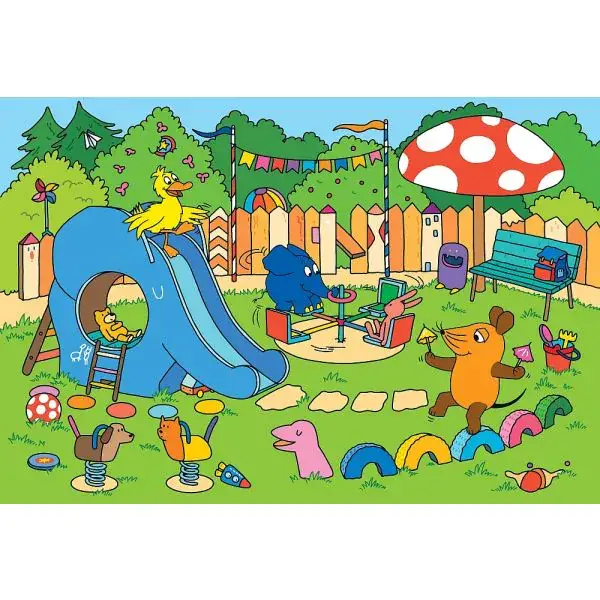 Schmidt Spiele Die Maus: Ein Tag mit der Maus, 3x48 Teile Kinderpuzzle Fabrikladen