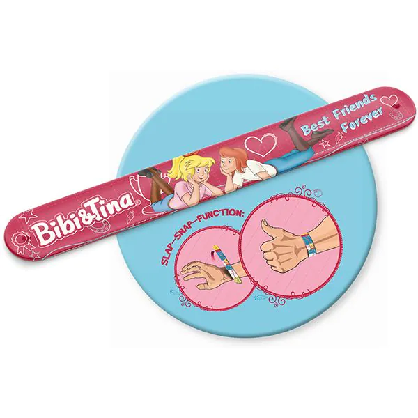 Schmidt Spiele Bibi & Tina: Freundinnen für immer, 150 Teile Kinderpuzzle mit Add-on (inkl. Slap Snap Band bunt) Begrenzt auf 3 Tage