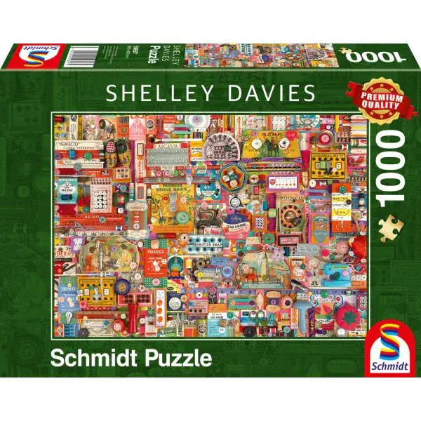 Schmidt Spiele Shelley Davies: Vintage Handarbeitszeug, 1.000 Teile Puzzle