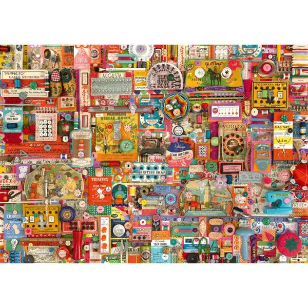 Schmidt Spiele Shelley Davies: Vintage Handarbeitszeug, 1.000 Teile Puzzle Schlussverkauf