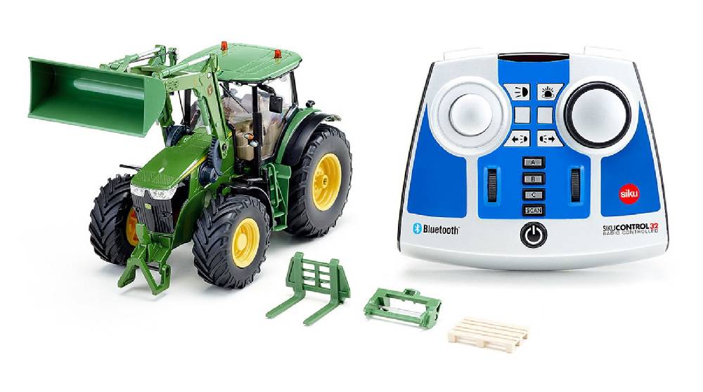 Siku John Deere 7310R mit Frontlader Bluetooth Fernsteuermodul und App-Steuerung 10679500000
