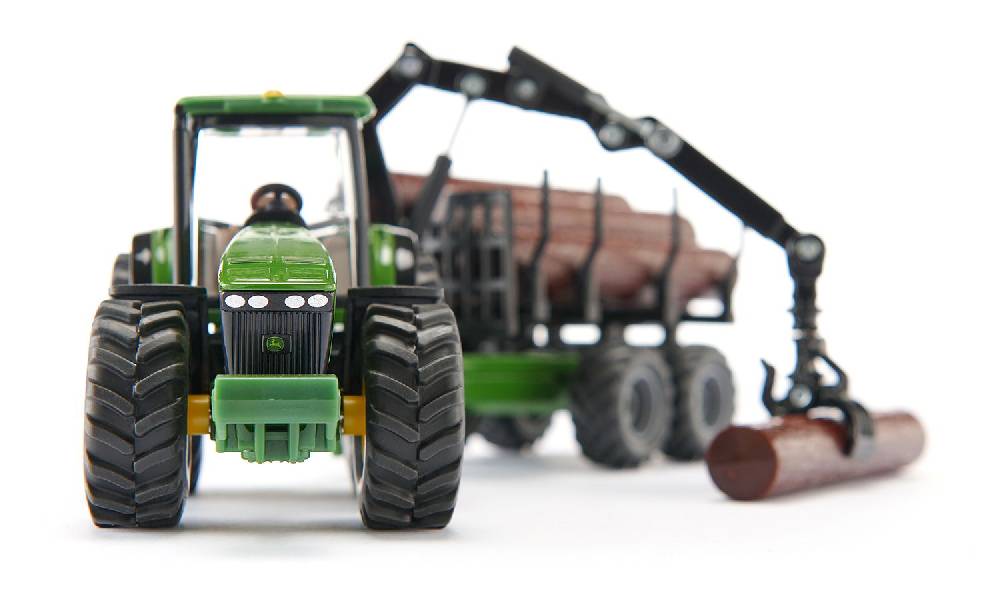 Siku Traktor mit Forstanhänger 10195400003 Kostenlose Rückgabe