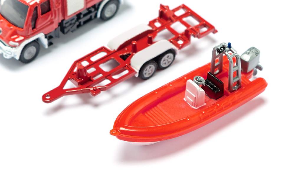 Siku Unimog Feuerwehr mit Boot 10163600005 Neueste Stile