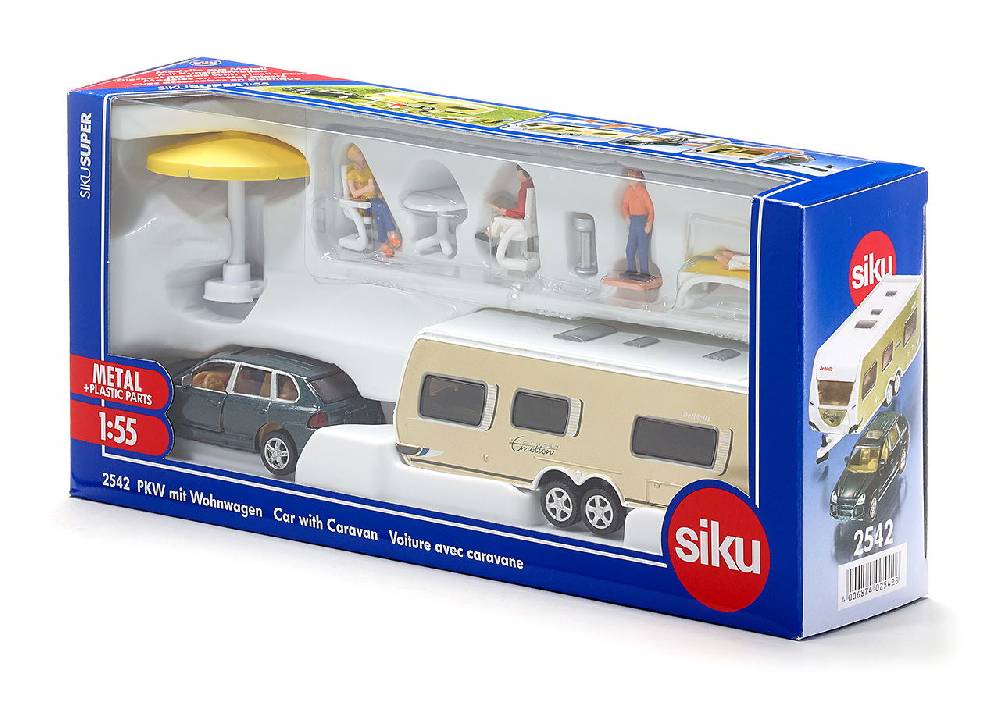 Siku PKW mit Wohnwagen 10254200003 Versandkostenfrei