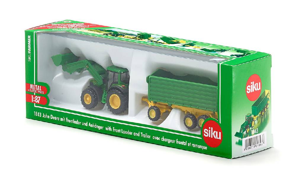 Siku John Deere mit Frontlader und Anhänger 10184300002 Bis zu 60% Rabatt