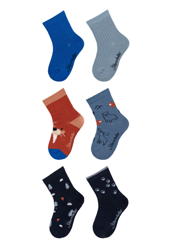 Sterntaler 6er Pack Baumwollsocken mit Walross-Motiv