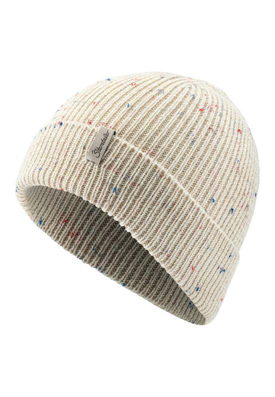 Sterntaler Mütze aus Strickware mit Sprenkeldesign