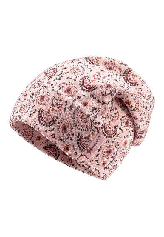 Sterntaler Beanie aus Sweat bedruckt mit floralem Motiv