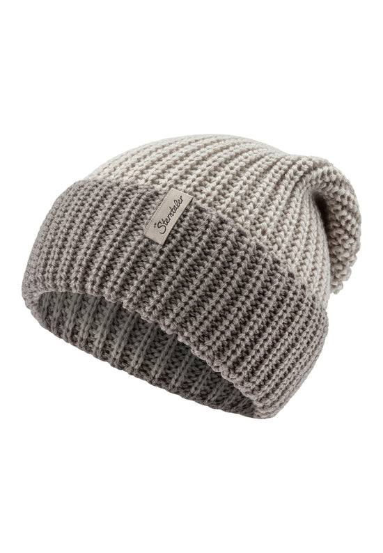 Sterntaler Mütze aus Strickware zum Umschlagen, unifarben