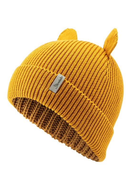 Sterntaler GOTS Strickmütze mit Ohren und Umschlag