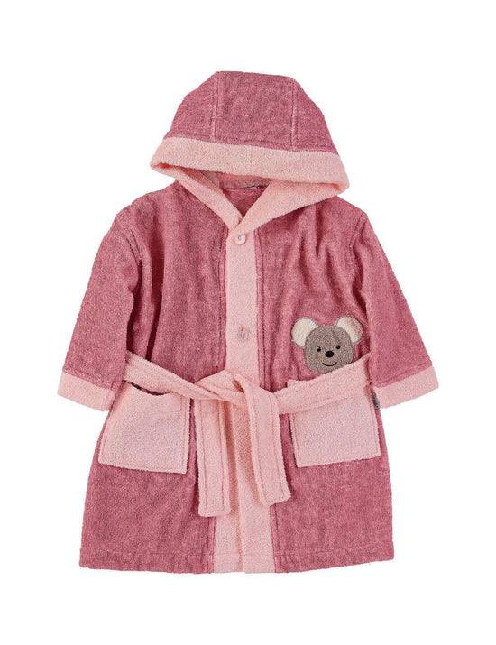 Sterntaler Bademantel Maus Mabel aus Frottee mit Kapuze, Rosa