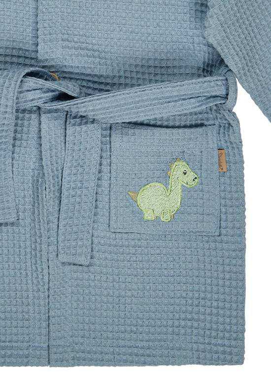Sterntaler Bademantel Dino Rexi mit Kapuze in blau Preisnachlass