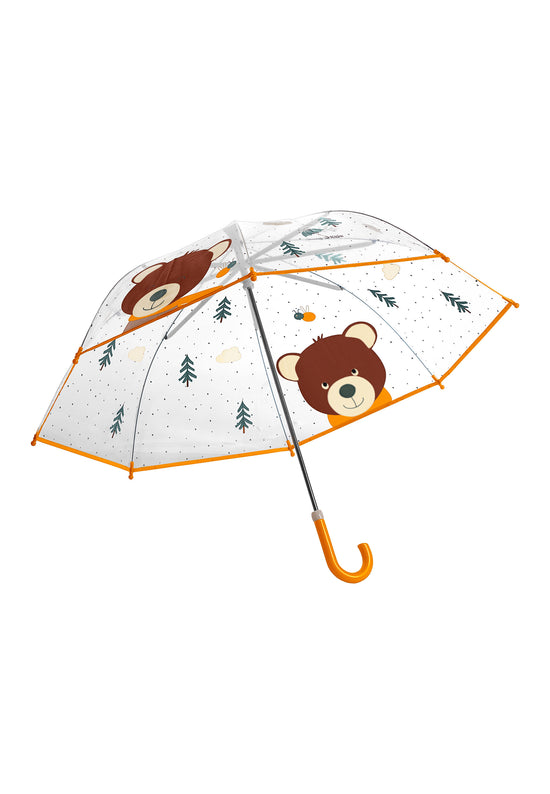 Sterntaler Kinder Regenschirm Bär Ben Transparent/Braun/Gelb Top Angebot