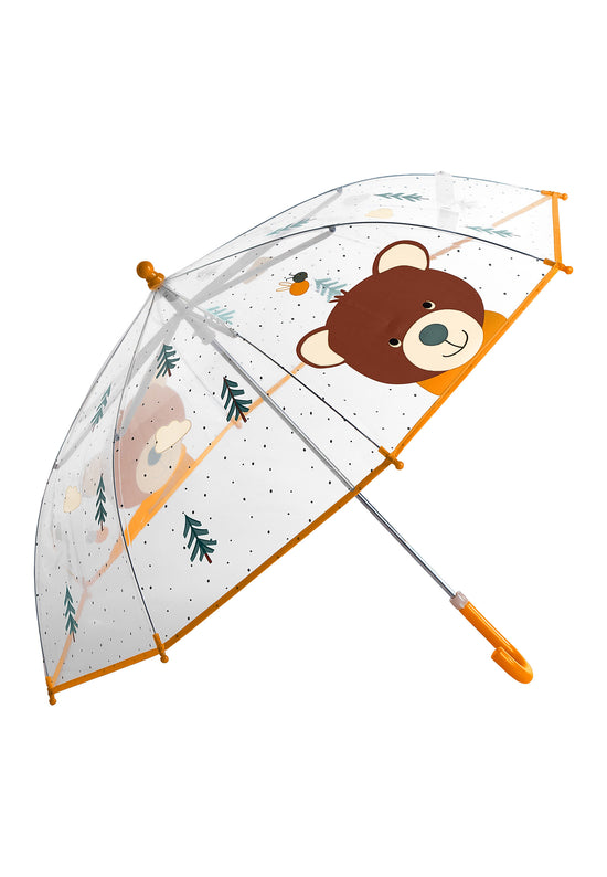 Sterntaler Kinder Regenschirm Bär Ben Transparent/Braun/Gelb Top Angebot
